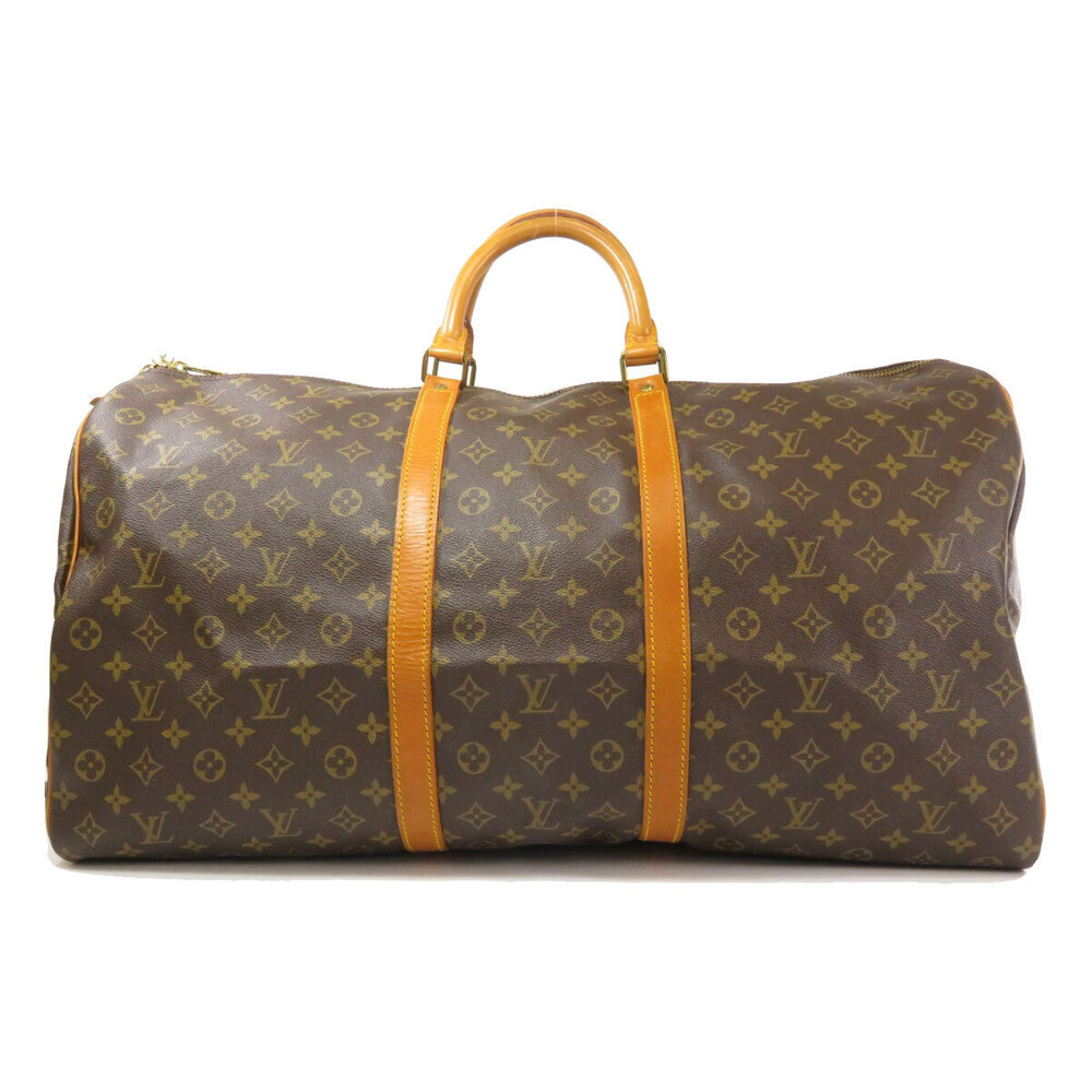 Louis Vuitton Monogram Keepall Bag Boston Canvas Brown